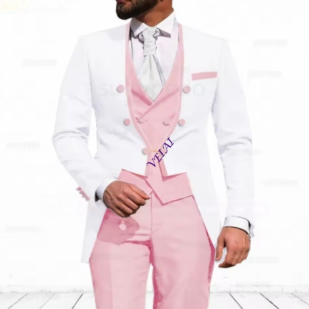 Men Formal Wear Blue - Индивидуальный небесно-голубой мужской костюм из трех