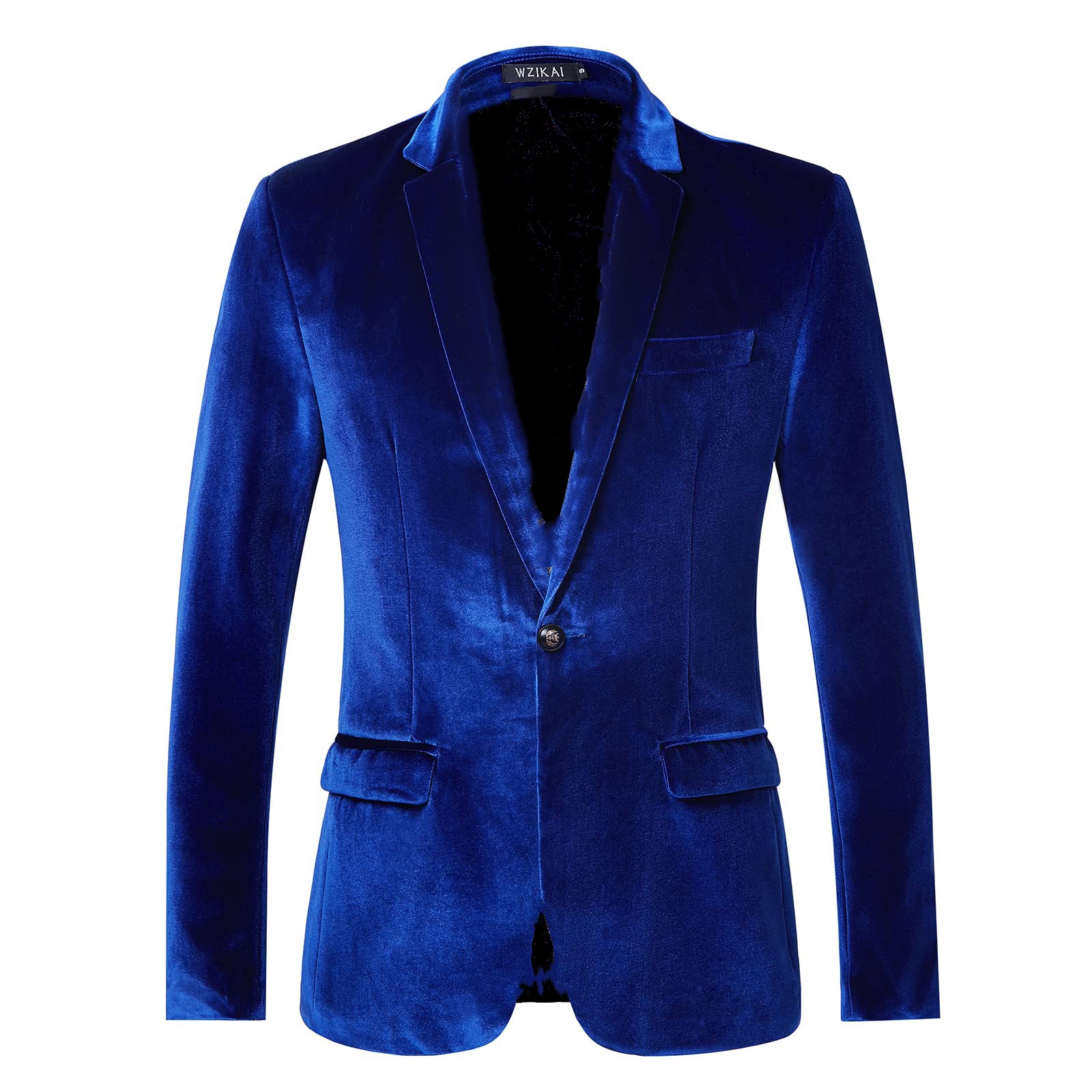 Men Formal Wear Blue - Мужской приталенный вельветовый пиджак для молодежи,