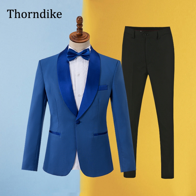 Men Formal Wear Blue - Gwenhwyfar синий костюм для мужчин, новинка