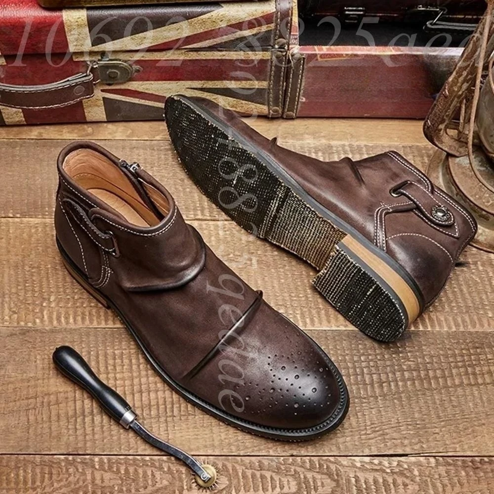 Мужские ботинки-броги до щикол – обзор и цена Formal Men Daily Wear Footwear