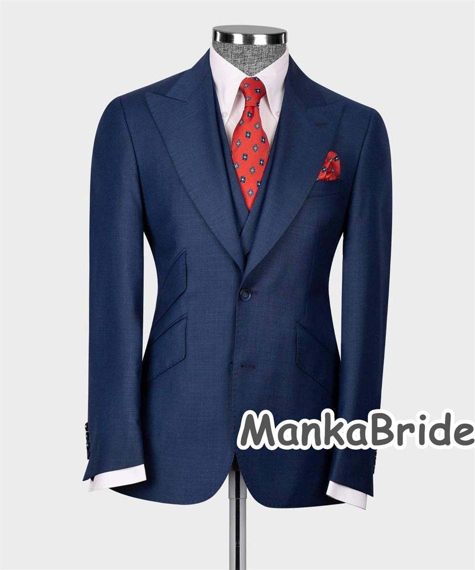 Элегантный темно-синий классич – обзор и цена Men Formal Wear Blue