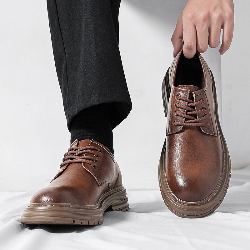 Новые мужские деловые кожаные  – обзор и цена Formal Men Daily Wear Footwear