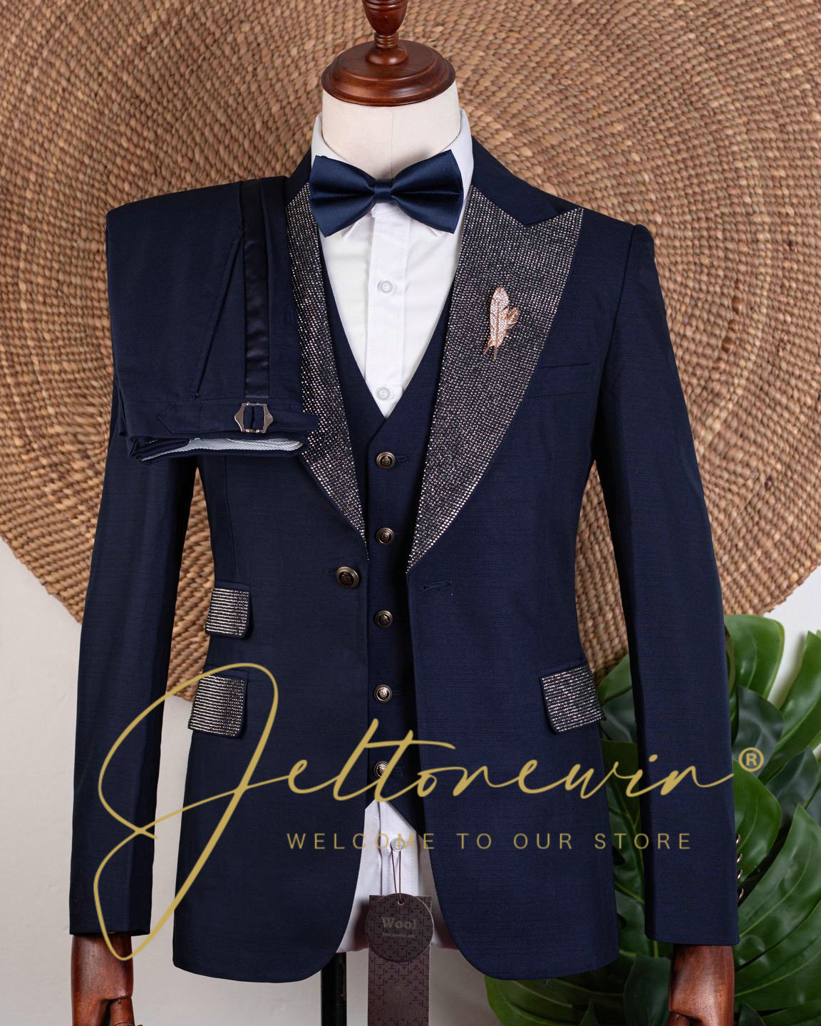 Мужской темно-синий костюм-смо – обзор и цена Men Formal Wear Blue