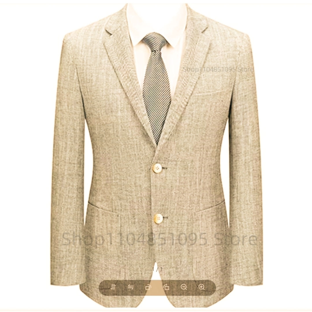 Мужской приталенный льняной пи – обзор и цена Men Formal Wear Blue