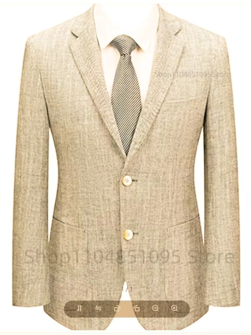 Мужской приталенный льняной пи – обзор и цена Men Formal Wear Blue