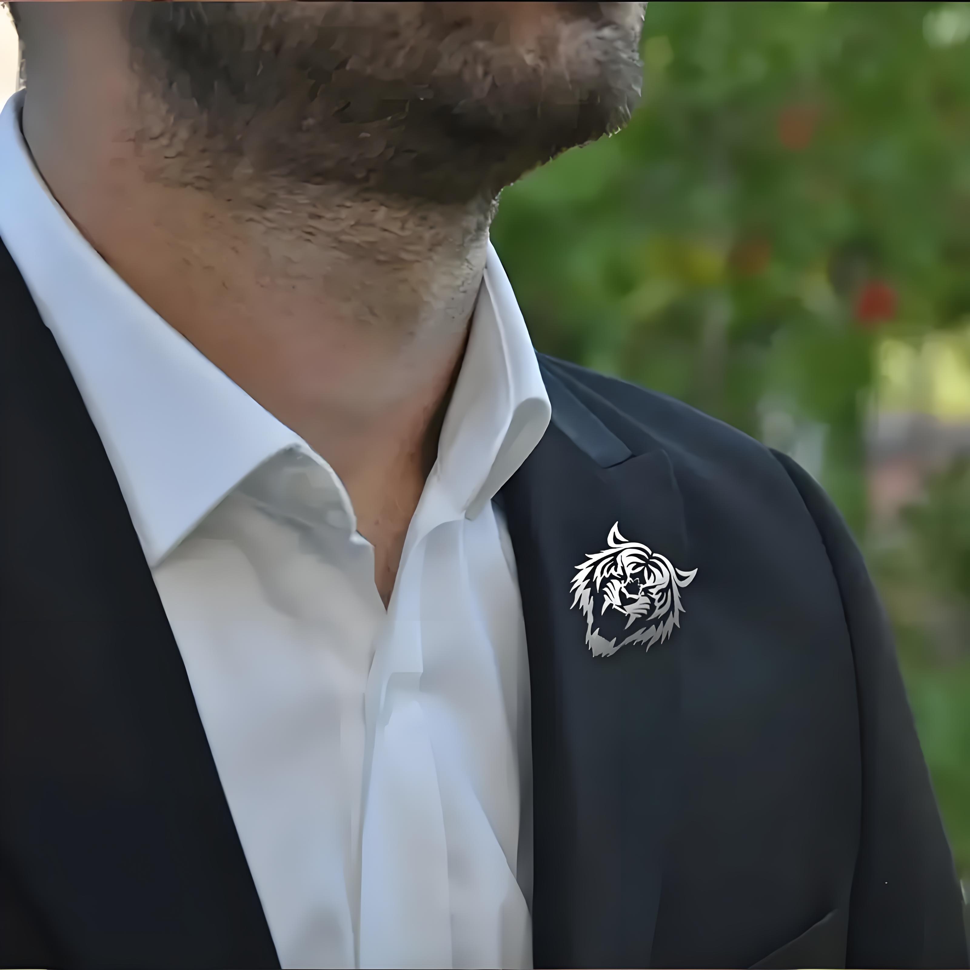 Мужская булавка с головой тигр – обзор и цена Tuxedo Lapel Pin