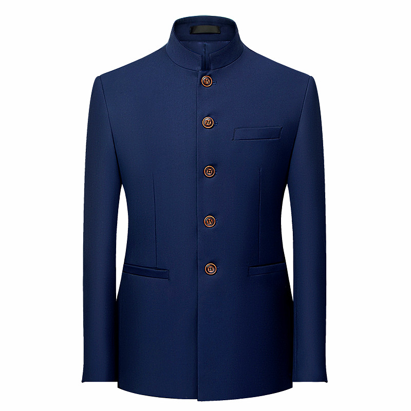 Мужской пиджак в китайском сти – обзор и цена Men Formal Wear Blue