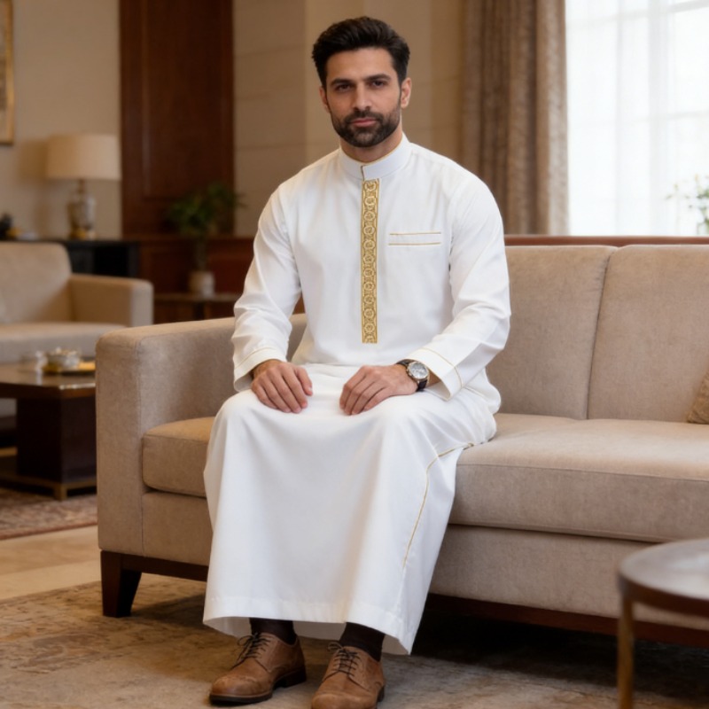 Мужская арабская тоба с вышивк – обзор и цена Arabic Formal Wear Men