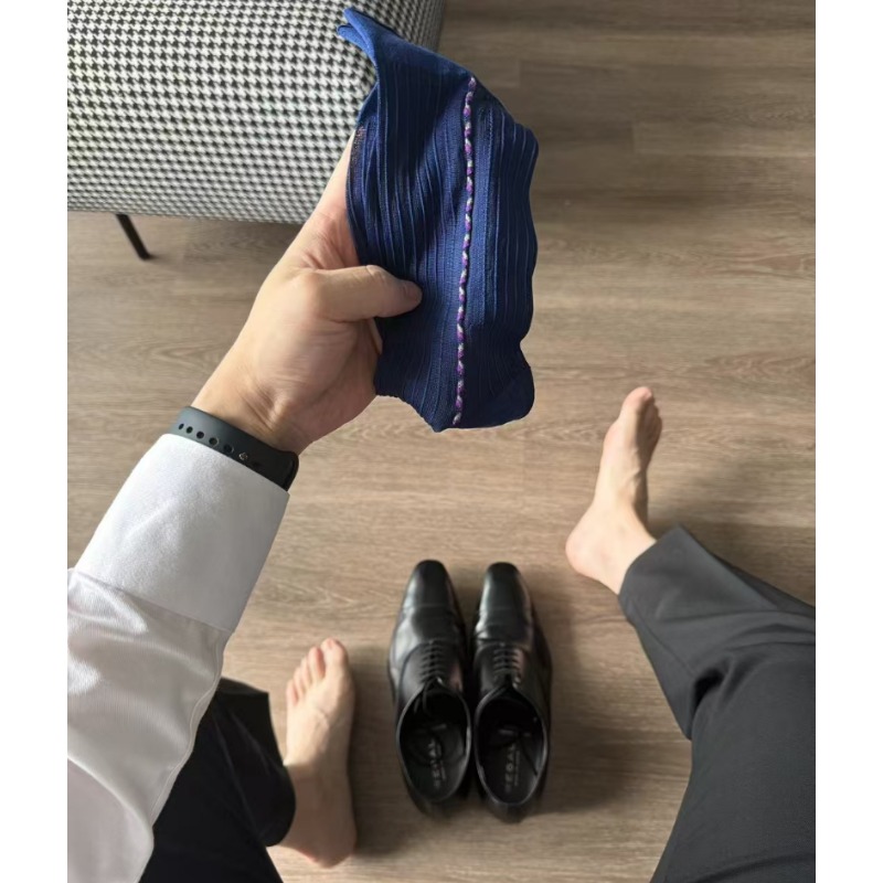 Мужские прозрачные носки для д – обзор и цена Men Formal Wear Blue